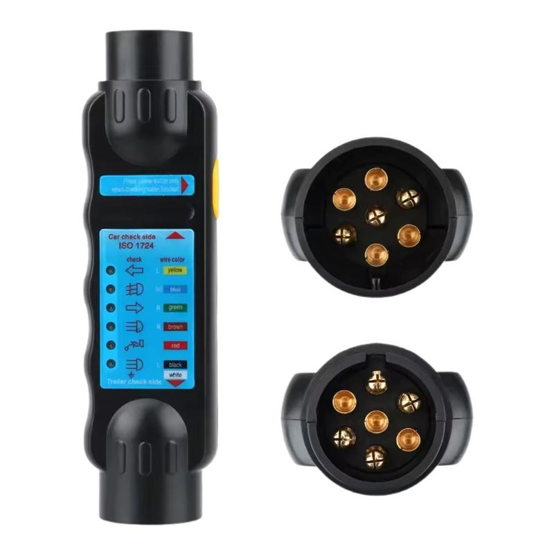7-pin tester, Bochi 12V automotive resistance trailer plug and socket tester connector recorder